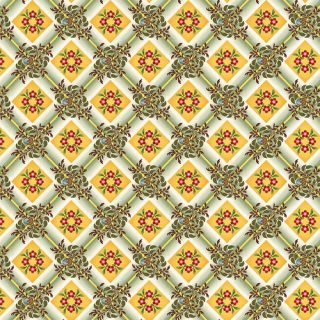Yeoville 3015-66 Green Floral Trellis - By Michelle Yeo