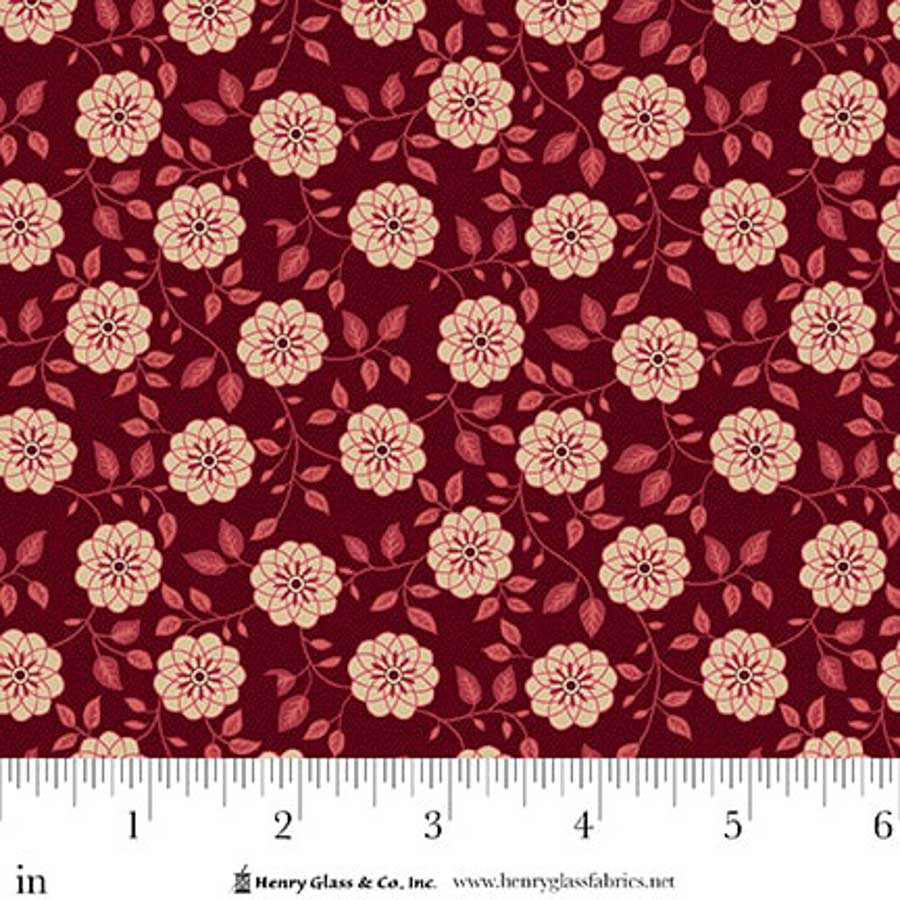 Lost Gardens of Heligan Bachelor Buttons 3592-88 Red - By Michelle Yeo
