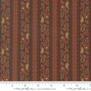 Pamelia's Path 1850-1880 Wagons West Stripes Paisley Dark Chocolate M475512 19 By Betsy Chutchian