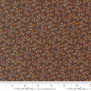 Pamelia's Path 1850-1880 Entwined Florals Vines Dark Chocolate M47554 22 By Betsy Chutchian