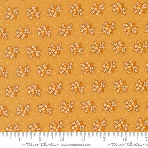 Pamelia's Path 1850-1880 Posey Florals Dots Cheddar M47555 11 By Betsy Chutchian