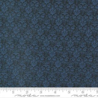 Morris Meadow Bookbinding Damask M8377-15 Kelmscott Blue by Barbara Brackman