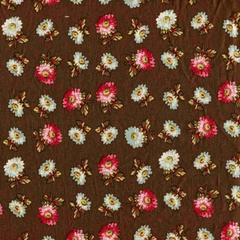 Dutch Heritage DHER1017 Dark Brown Floral By Petra Prins and Nel Kooiman