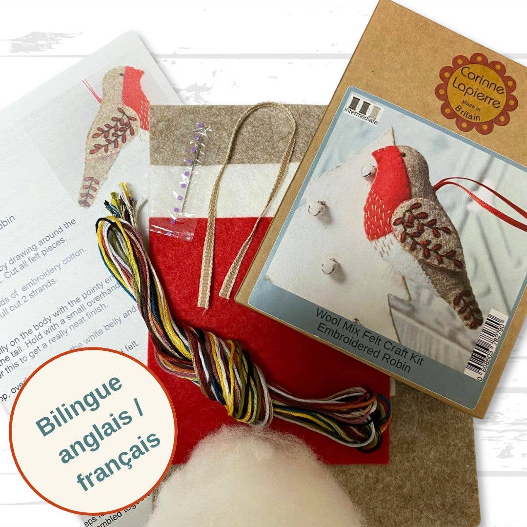 Embroidered Robin Felt Craft Mini Kit:
