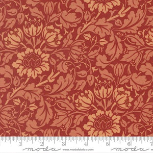Morris Muse Flowering Scroll Florals M13384 16 Russet - By Barbara Brackman