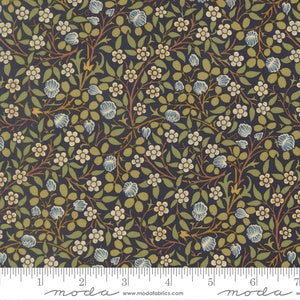 Morris Muse Clover Small Floral M13385 14 Twilight - By Barbara Brackman