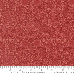 Morris Muse Sunflower Damask M13386 16 Russet - By Barbara Brackman