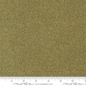 Morris Muse Willow Blenders Leaf M13387 12 Sage - By Barbara Brackman