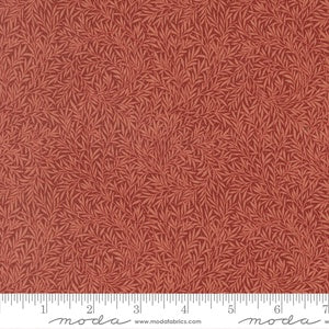 Morris Muse Willow Blenders Leaf M13387 16 Russet - By Barbara Brackman