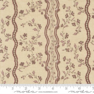 Fleur De Paris Jonquille Stripes Floral M13993 14 Lavender- By French General