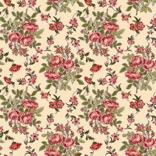 Yeoville 3012-44 Cream Bev's Rose Bouquets - By Michelle Yeo