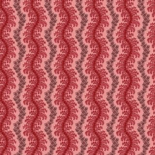 Yeoville 3020-88 Red Serpentine Coral Stripes - By Michelle Yeo