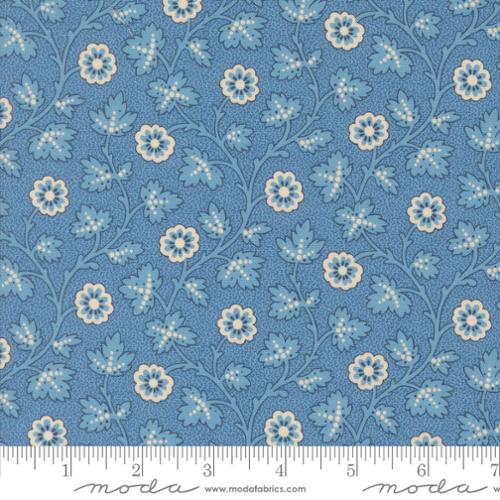 Sallys Stitches Trailing Moss Florals Vines Prussian Blue 31711 13
