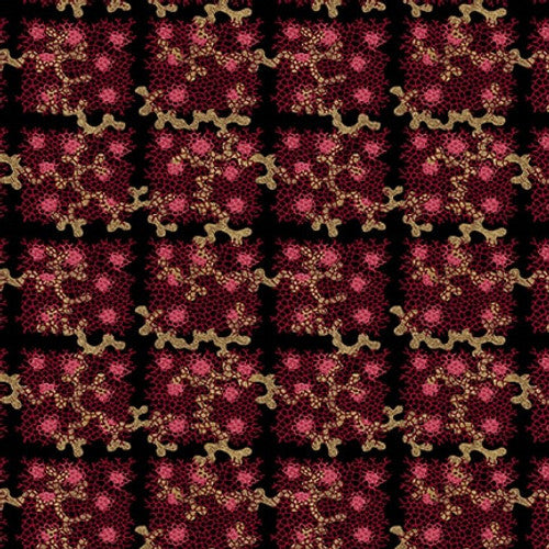 Mariakerke Coral Plaid Burgundy 3362-88 By Michelle Yeo