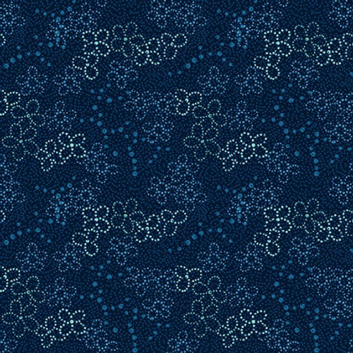 Mariakerke Dotty Floral Texture Prussian 3363-77 By Michelle Yeo