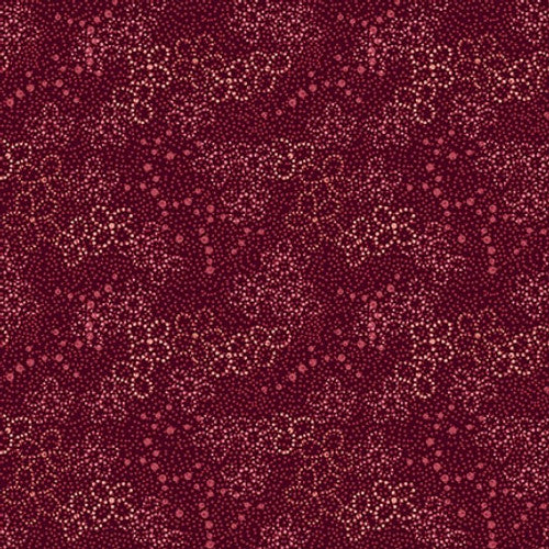 Mariakerke Dotty Floral Texture Burgundy 3363-88 By Michelle Yeo