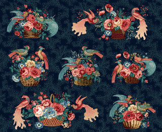 Philomena Panel 3484-77 Prussian Blue