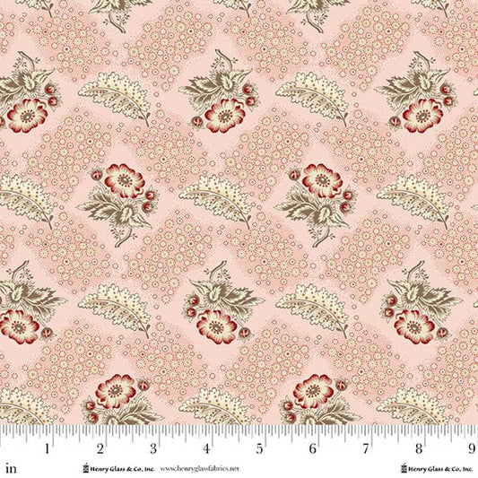 Lost Gardens of Heligan Floral Trellis 3591-22 Pink - By Michelle Yeo