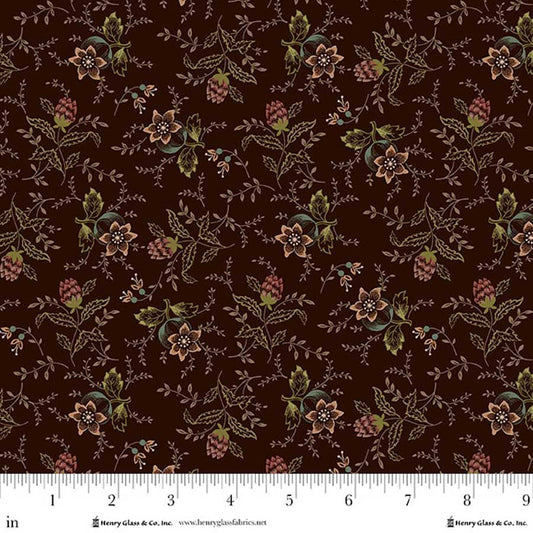 Lost Gardens of Heligan Tossed Nosegays 3595-85 Aubergine - By Michelle Yeo