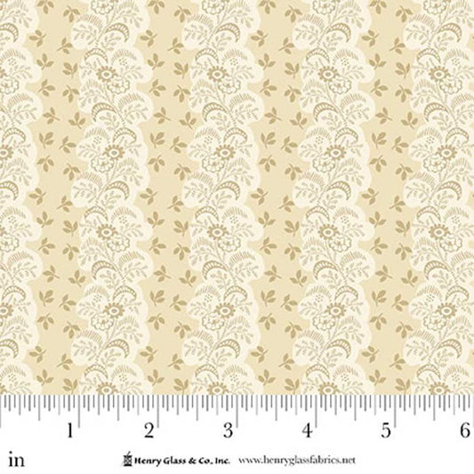 Lost Gardens of Heligan Floral Stripe 3596-44 Cream - By Michelle Yeo