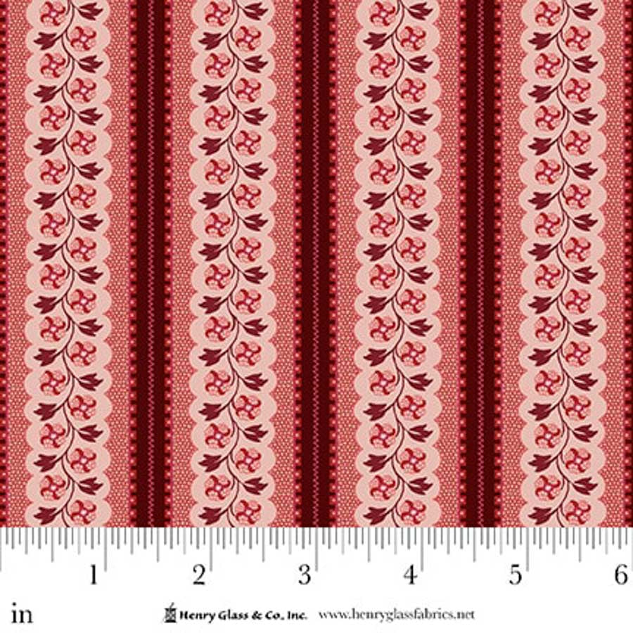 Lost Gardens of Heligan Column Stripe 3600-22 Pink - By Michelle Yeo