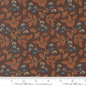 Pamelia's Path 1850-1880 Prairie Flowers Florals Dark Chocolate M47550 20 By Betsy Chutchian