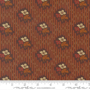 Pamelia's Path 1850-1880 Best Dress Stripes Floral Dark Chocolate M47551 15 By Betsy Chutchian