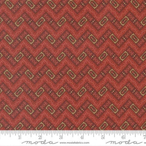 Pamelia's Path 1850-1880 Crooked Path Stripes Madder Red M47553 16 By Betsy Chutchian