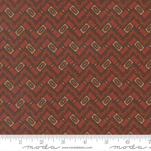 Pamelia's Path 1850-1880 Crooked Path Stripes Mocha M47553 21 By Betsy Chutchian