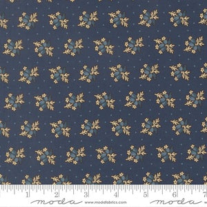 Pamelia's Path 1850-1880 Posey Florals Dots Indigo M47555 13 By Betsy Chutchian