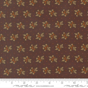 Pamelia's Path 1850-1880 Posey Florals Dots Dark Chocolate M47555 16 By Betsy Chutchian