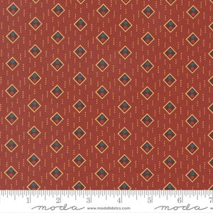 Pamelia's Path 1850-1880 Pan For Gold Blenders Stripe Madder Red M47556 17 By Betsy Chutchian