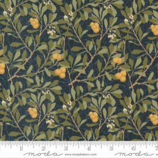 Morris Meadow Arbutus Blenders M8373-21 Damask Black by Barbara Brackman