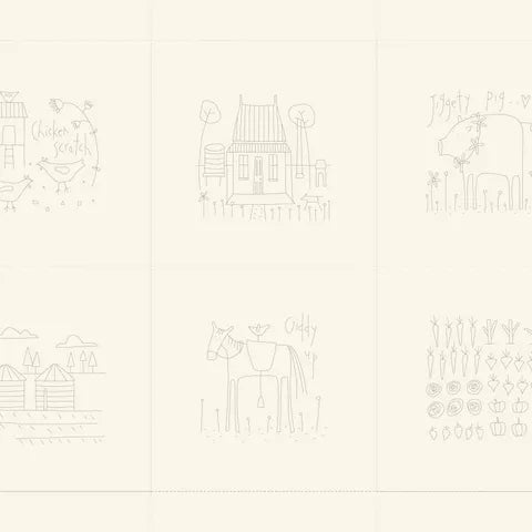 Appleby Farm Stitchery Linen Panel DV7750 By Anni Downs