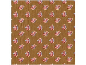 Dutch Heritage DHER1012 Light Brown Flowers By Petra Prins and Nel Kooiman