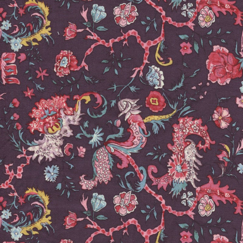 Dutch Heritage DH2051 Aubergine Indira By Petra Prins and Nel Kooiman