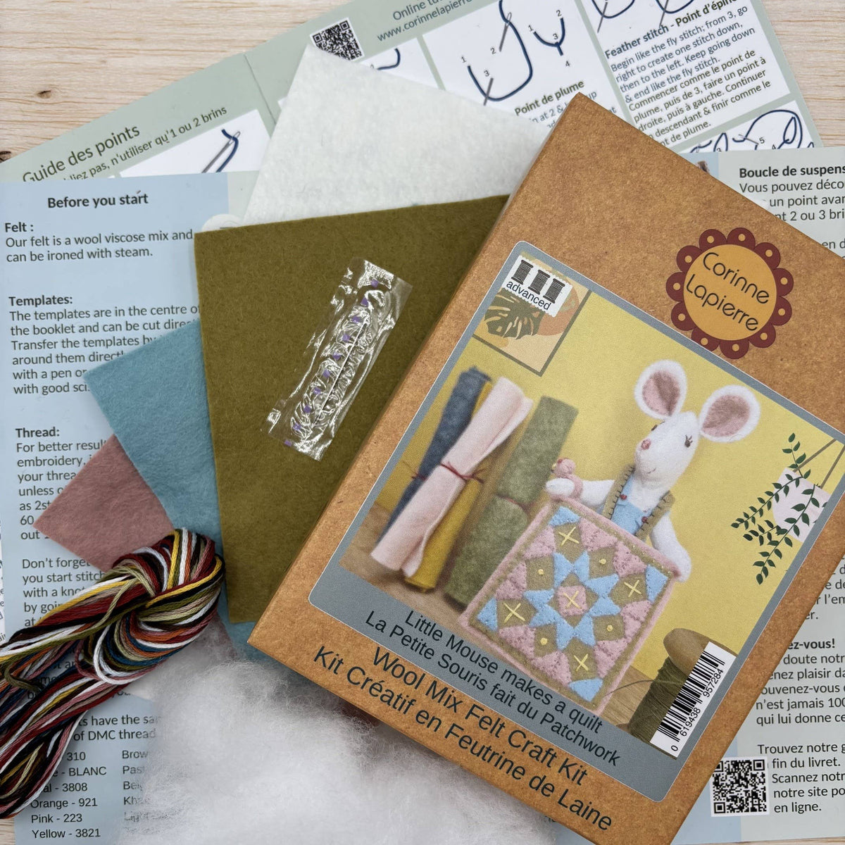 Little Mouse Makes a Quilt Felt Craft Mini Kit: